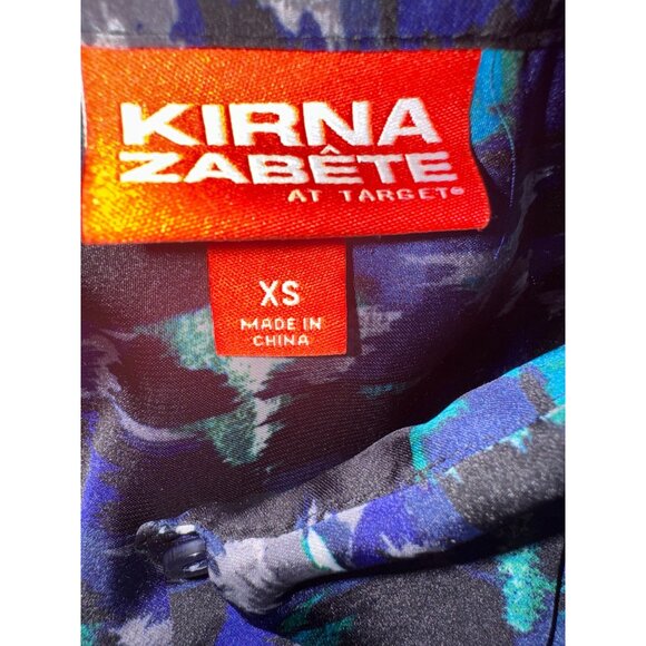 Kirna Zabete Blouse Abstract Pattern Hi Low City Classic Formal Party Office - Picture 6 of 11